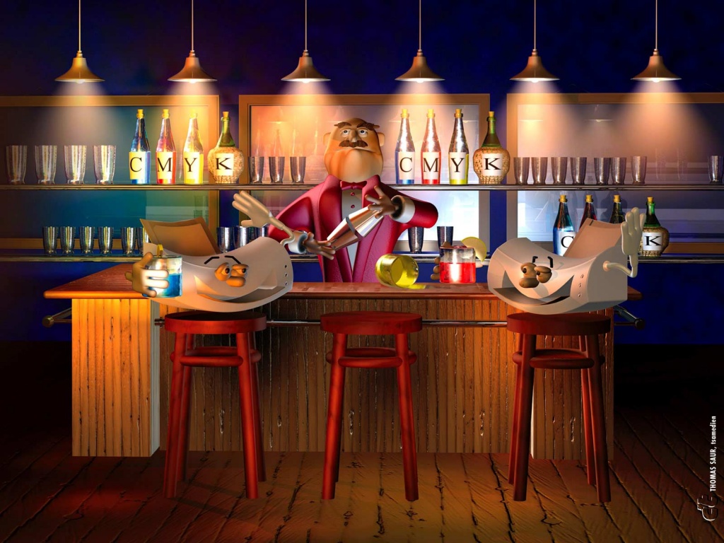 3D Funny Bartender HD and Wide Wallpapers
