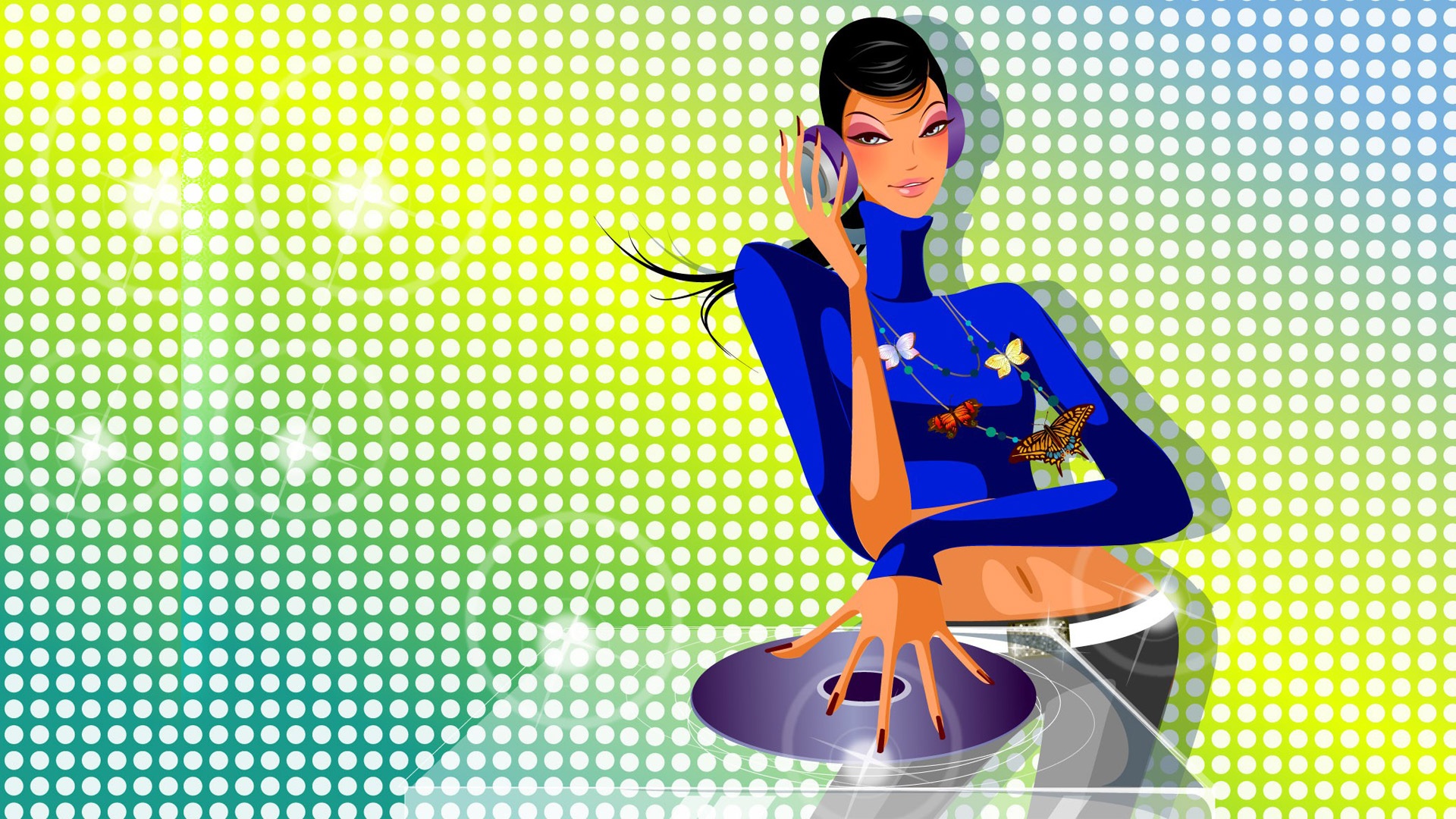 Vector Girl Dj HD and Wide Wallpapers