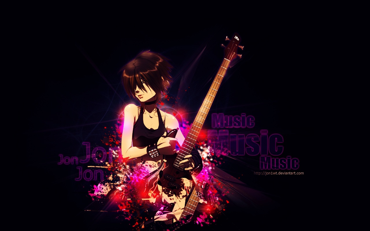 Anime Guitar Girl HD and Wide Wallpapers