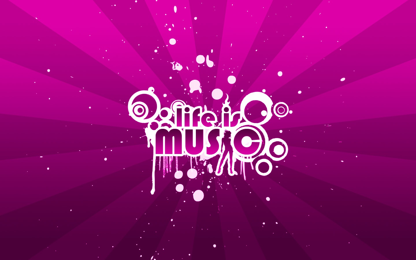 Life is music pink HD and Wide Wallpapers